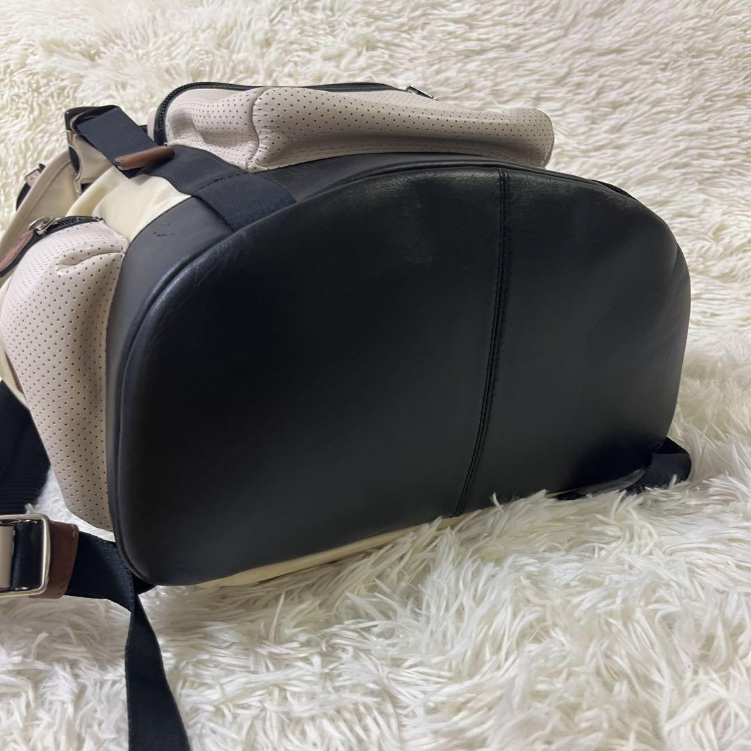 COACH コーチ　リュック　レバー×ナイロン　ホワイト　72018 美品