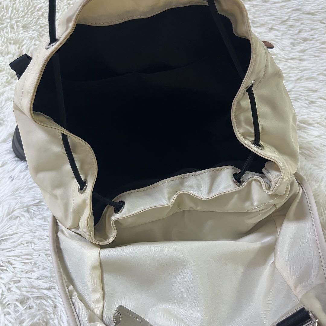 COACH コーチ　リュック　レバー×ナイロン　ホワイト　72018 美品
