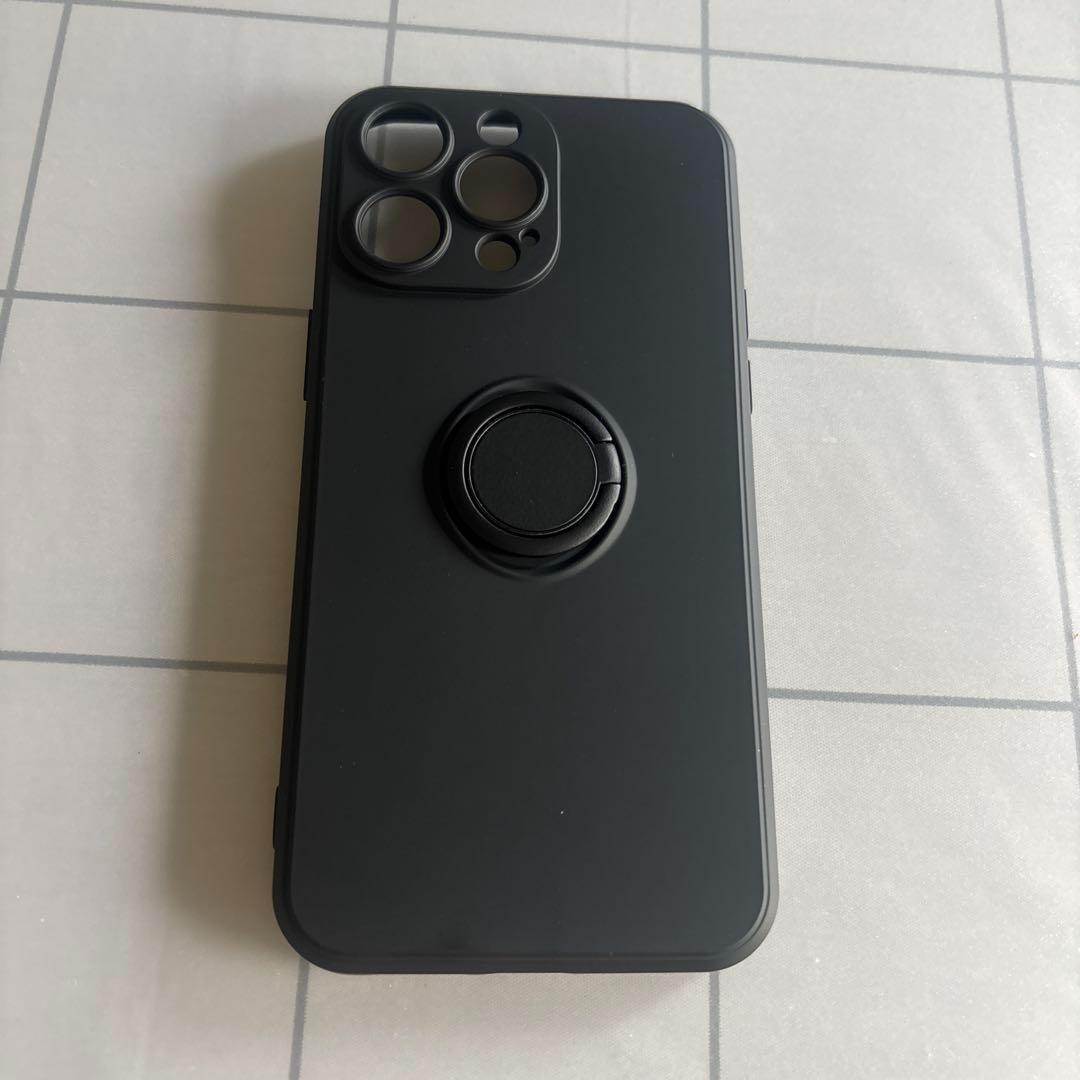 iPhone 14pro Maxケ一ス リング付きシリコン スタンド機能リング