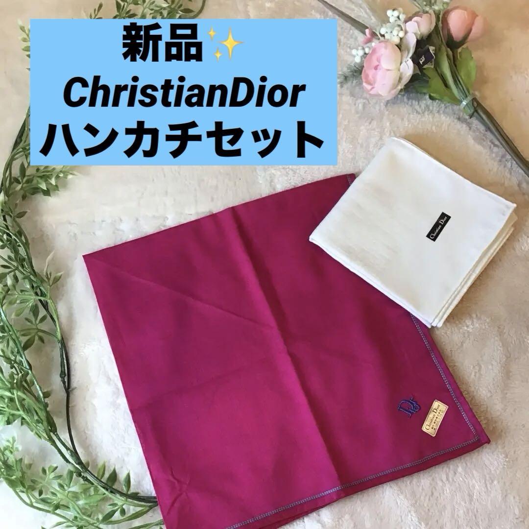 ★新品★Christian Dior ディオール トロッター ハンカチ 贈答品 新品！ Christian Dior トロッター ハンカチ 無地 ハンカチ 2枚