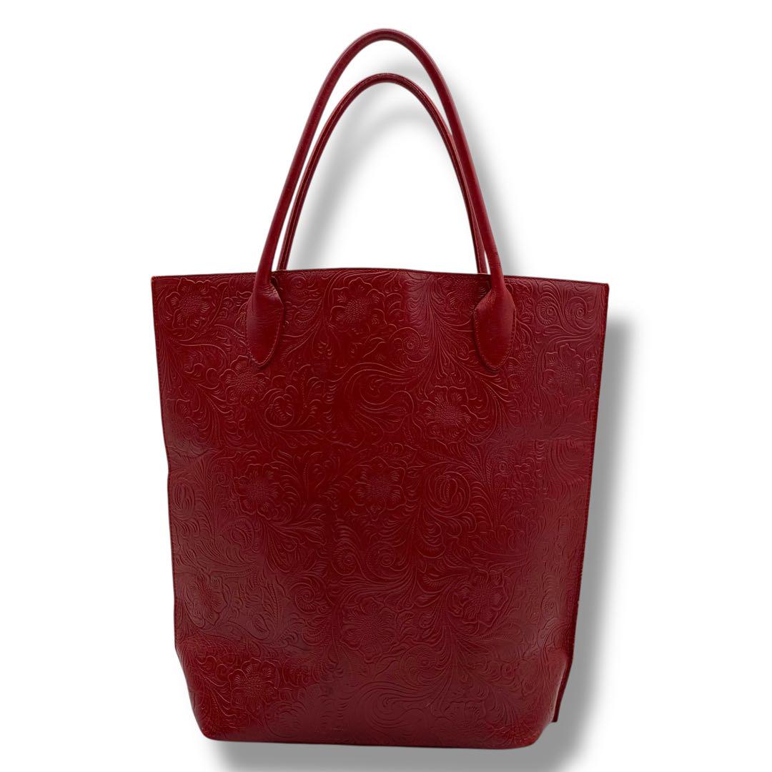 卸し売り購入 RECH GEORGES PARIS メルカリ - レッド 赤 トート ペイズリー柄 バッグ