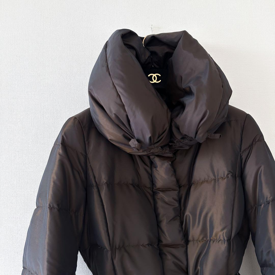 MaxMara WEEKEND/ベルト付きショールカラーダウンコート ブラウン ジャケット・アウター