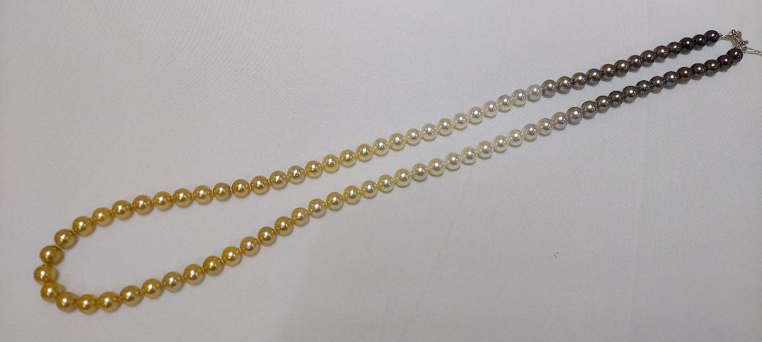 62750円 注目の 最終☆南洋真珠あこや真珠 カラーグラデーションネックレス