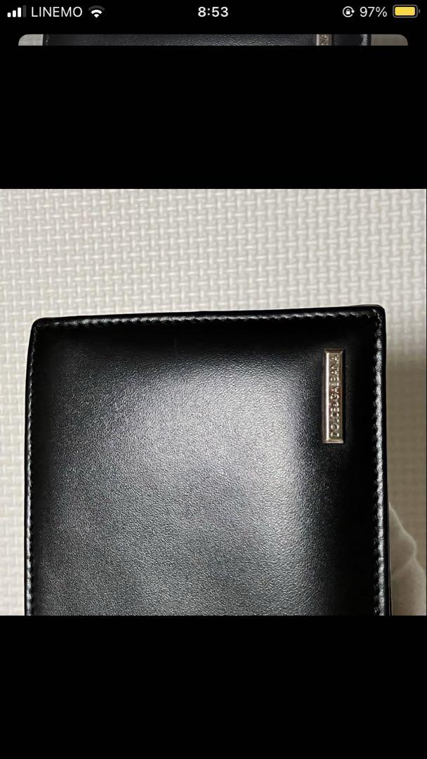 未使用　ドルチェ＆ガッバーナ　レザー二つ折り財布　ブラック　黒　箱カード付き
