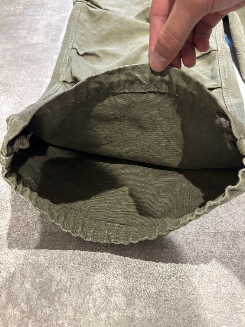 希少　22AW ヘリル　HERILL   ダックカーゴパンツ　オリーブドラブ　3