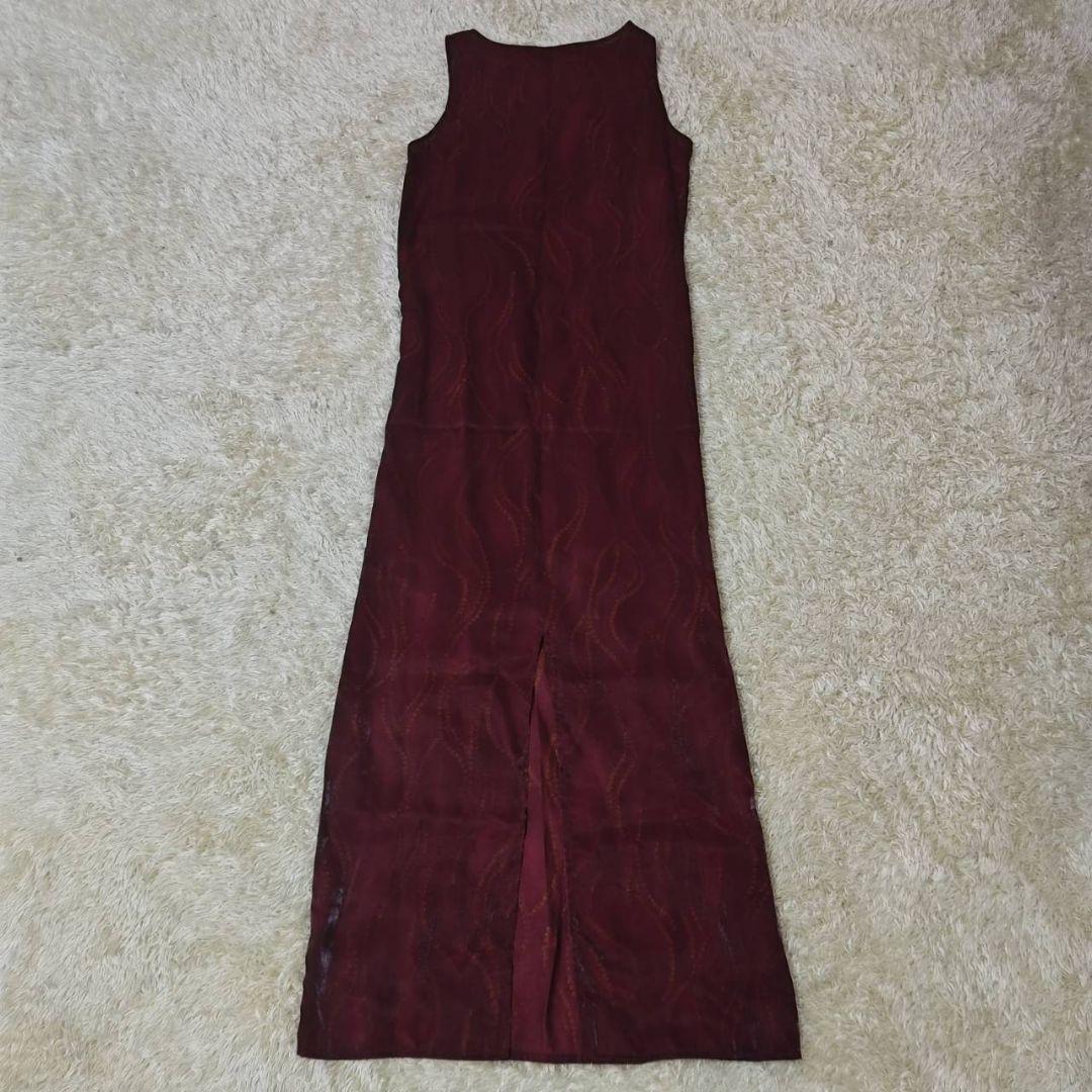 MARELLA マレーラ　ワンピース　ドレス　ノースリーブ　ロング　光沢感　高級