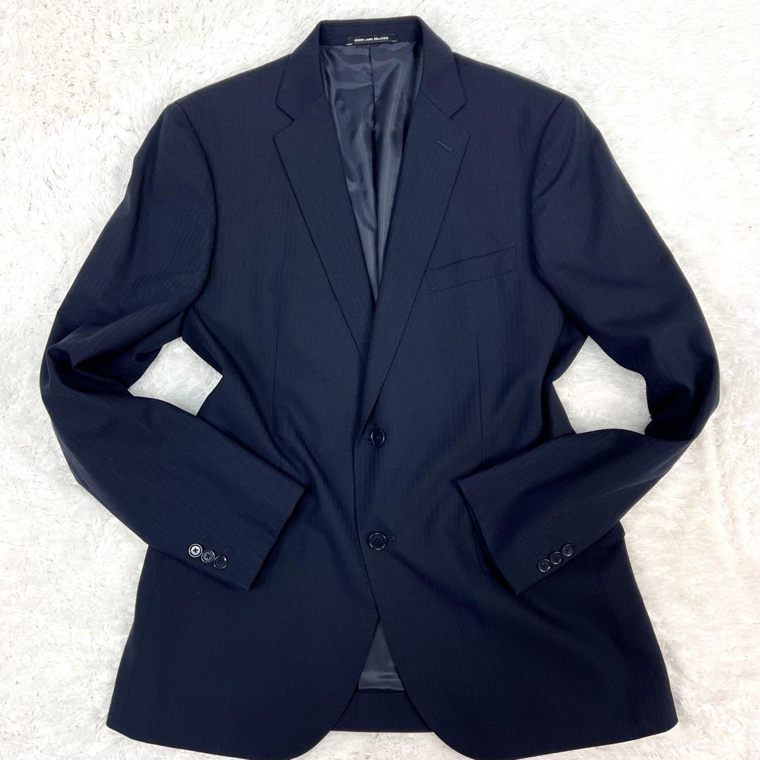 【美品】GREEN LABEL RELAXING セットアップスーツ ストライプ