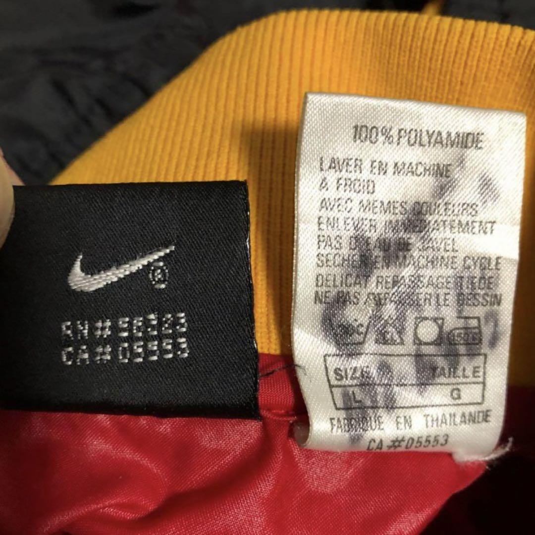 90s NIKEナイキ パッチ付き 総柄 切り替え プルオーバー