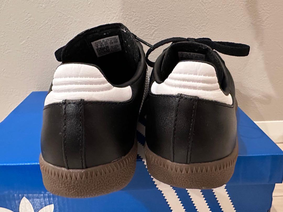 adidas Samba reather core black スニーカー　23