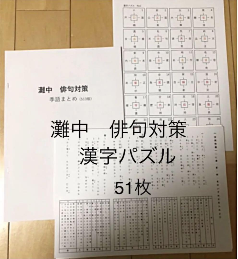 なっつりたーん　灘中　中学受験　国語 1日目対策資料　4セット