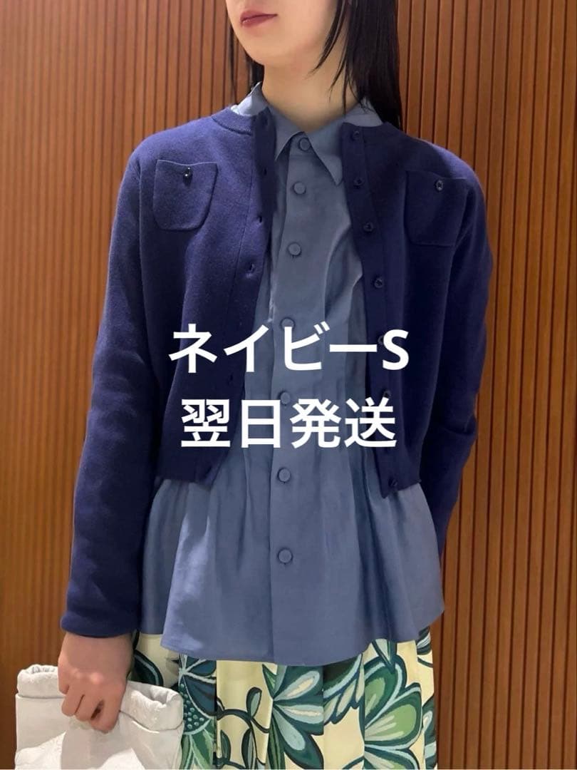 CABaN コットンカシミヤ クルーネックカーディガン