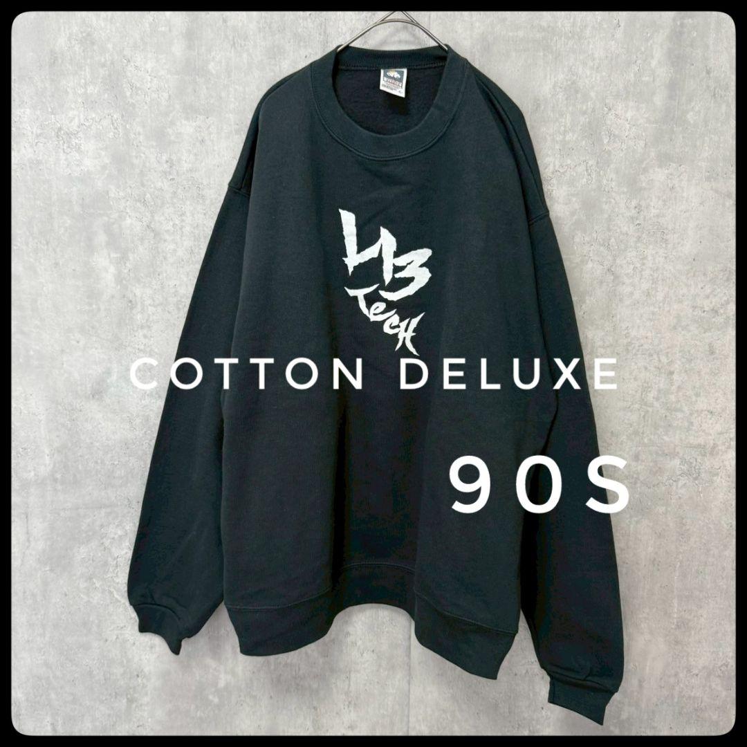 ✳️COTTON DELUXE　90s　スエット　USA製　黒　Ｌ