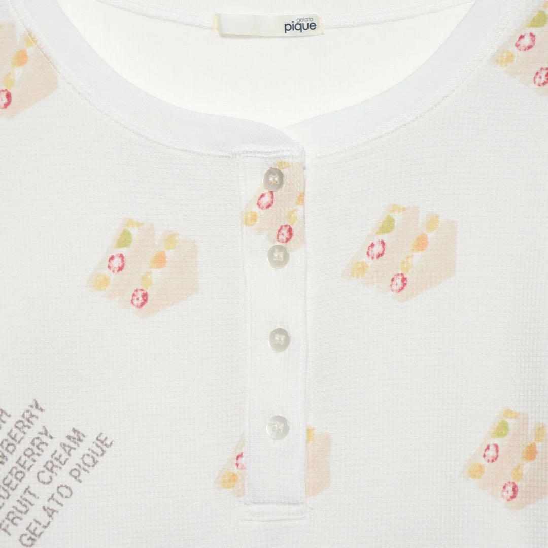 【希少】gelato piqueフルーツサンドワッフルドレス オフホワイト