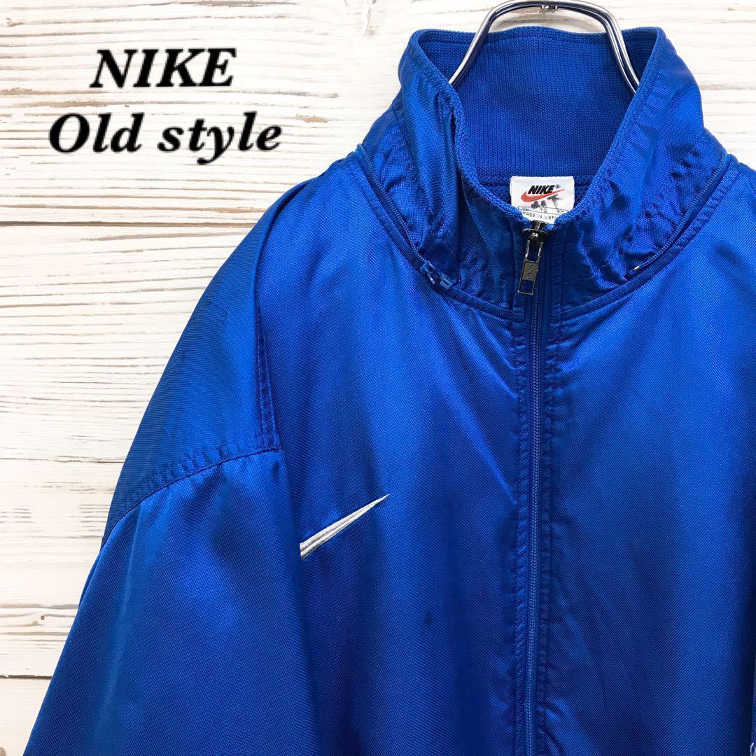 《希少カラー》 ナイキ NIKE☆ナイロンジャケット XL ブルー NJ177