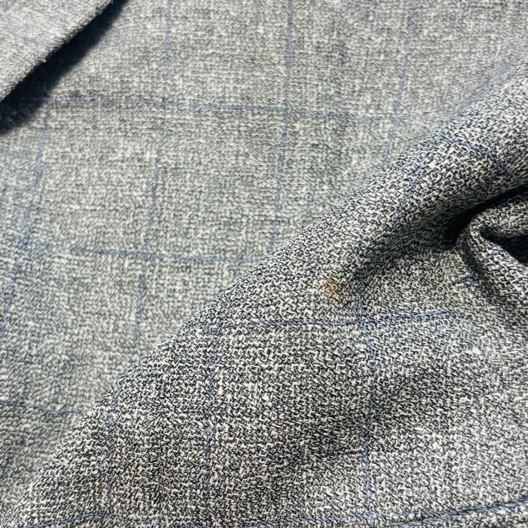 バーバリーロンドン　テーラードジャケット　ウール　シルク　グレー系