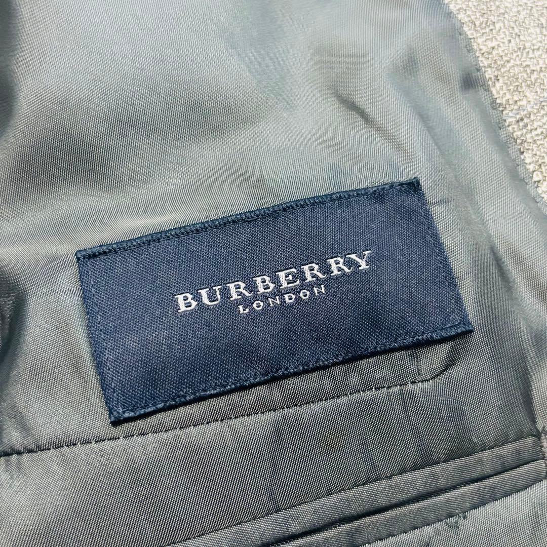 バーバリーロンドン　テーラードジャケット　ウール　シルク　グレー系