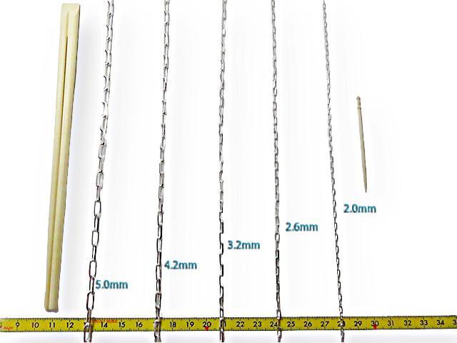 長あずきチェーン ４面カット 3.2mm 40cm～ ネックレス シルバー925