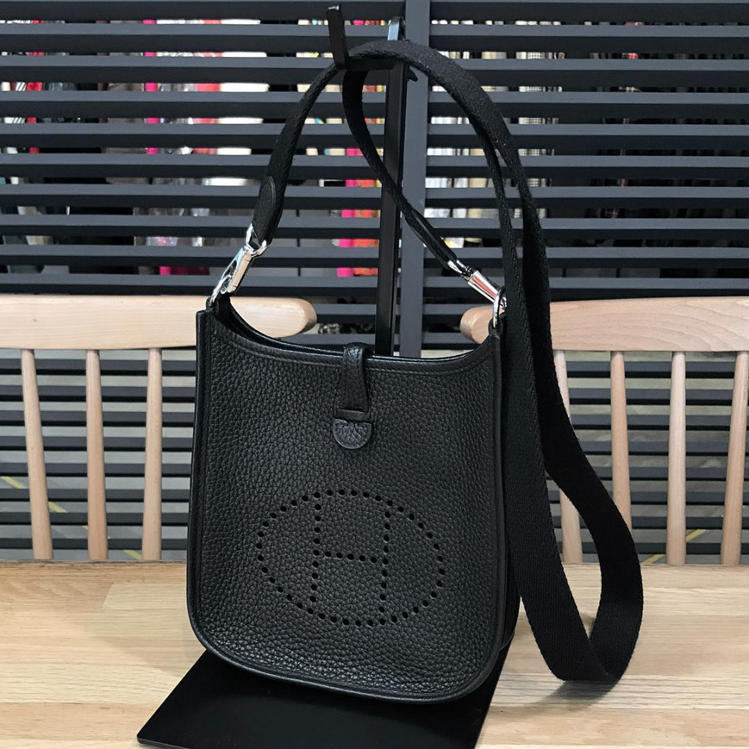 超美品 エルメス 入手困難 エブリンTPM 16 トリヨン ブラック SV金具