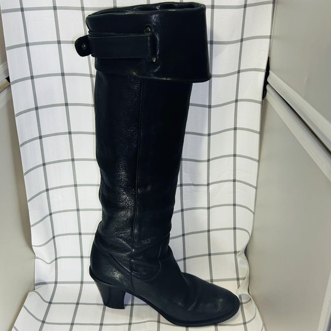 DIANA ダイアナ　レザーロングブーツ　ベルト付　23cm