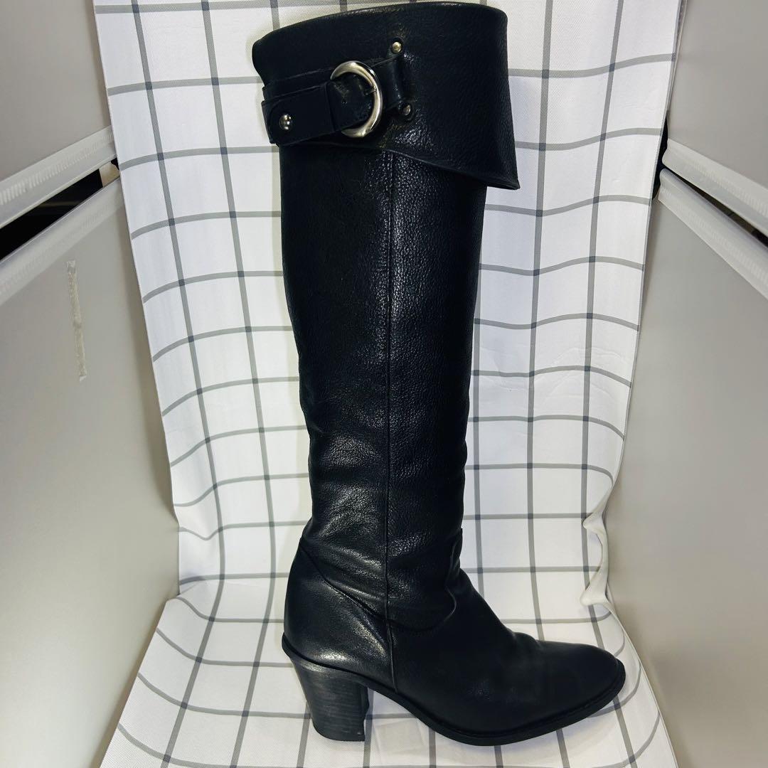 DIANA ダイアナ　レザーロングブーツ　ベルト付　23cm