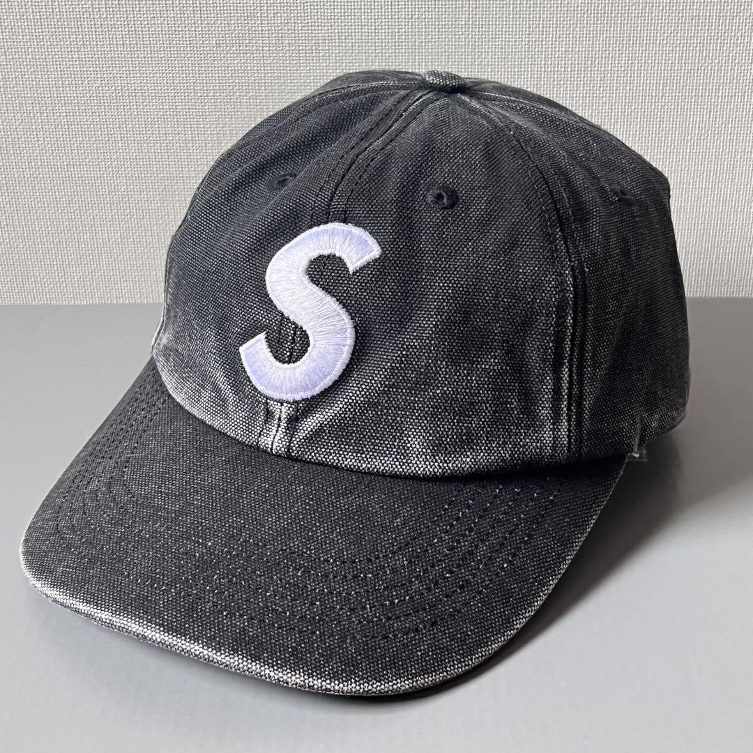 Supreme 黒　キャップ Sロゴ　ブラック　cap シュプリーム