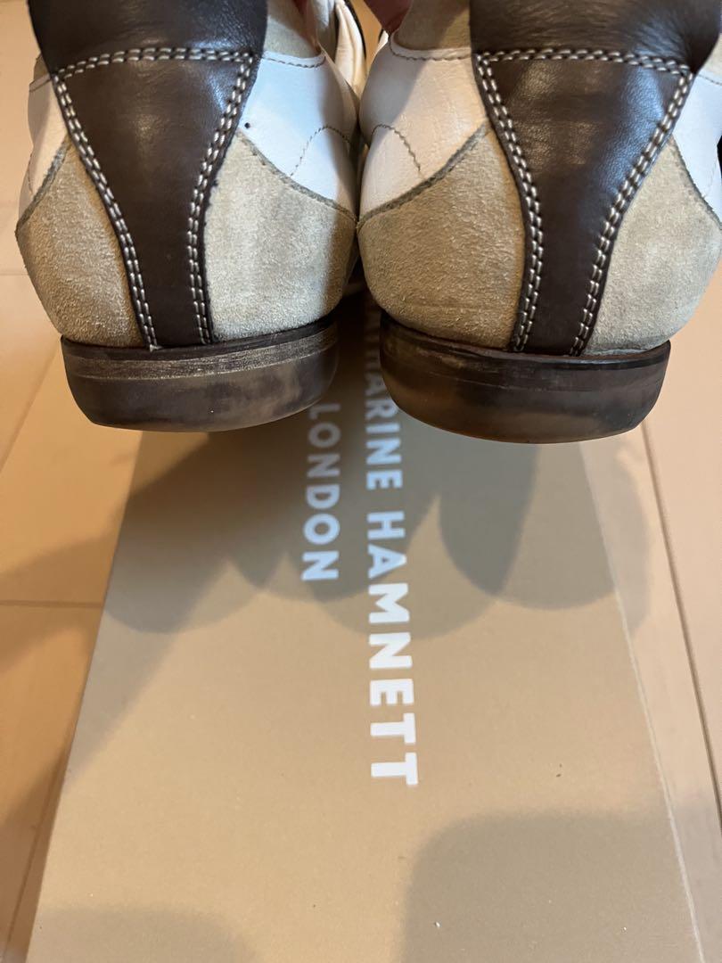 【美品】KATHARINE HAMNETT LONDON スニーカー ベージュ 2025年の人気アイテム