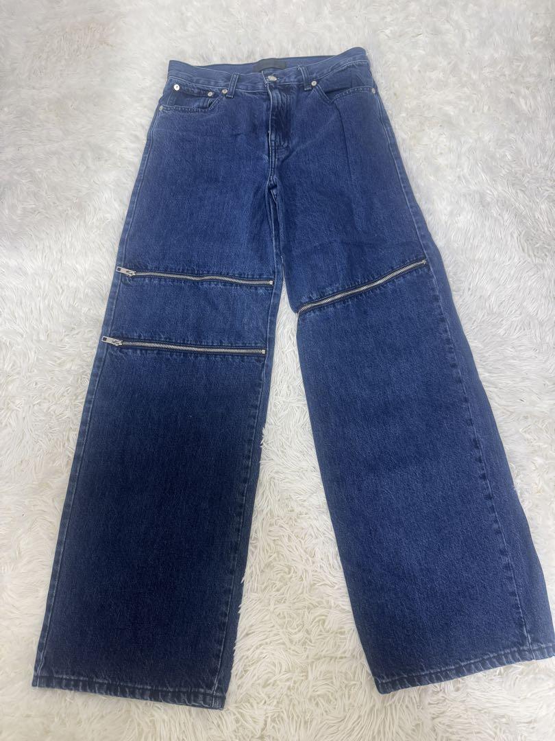 【関税込み】Helmut Lang ネイビー スリムフィット トラウザーズ メンズ 向け アントラサイト テーラーフィット トラウザーズ