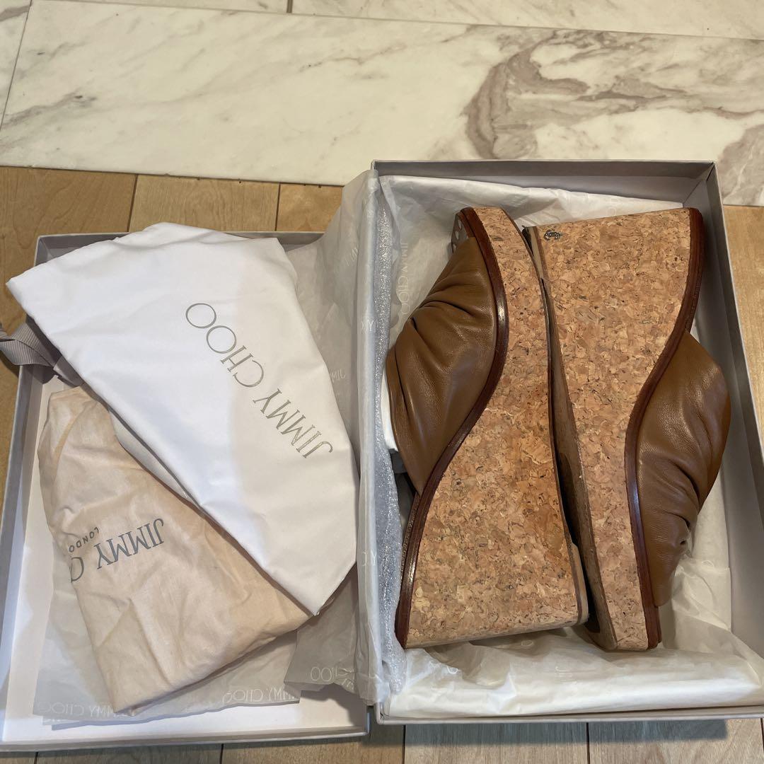 【美品】JIMMY CHOO ブラウン サンダル 39
