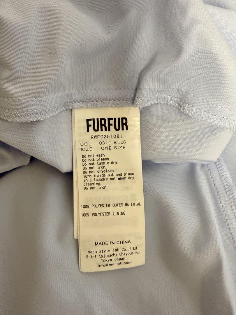 【FURFUR】ハーフスリーブラメチュールドレスファーファーワンピース