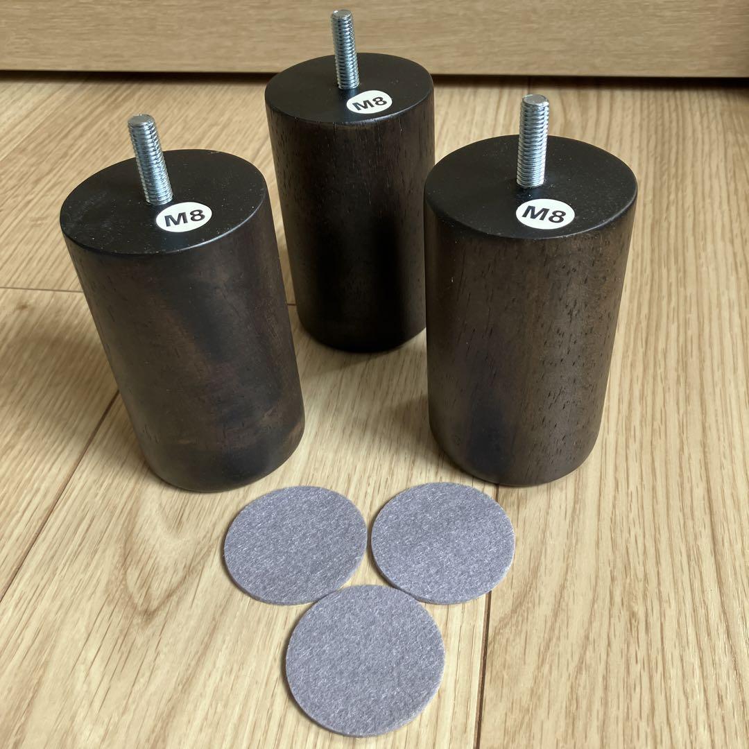 【新品・未使用】無印良品木製脚10センチ（M8）ブラウン 2本ベッド脚