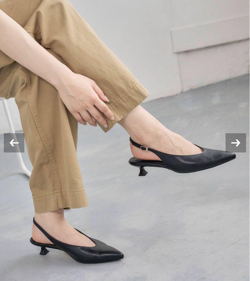 LE TALON 3.5cmポインテッドスリングバックパンプス