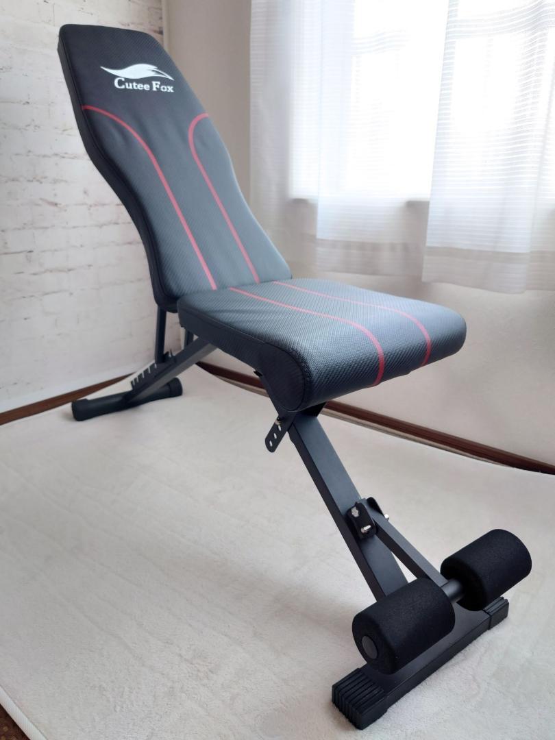 美品 CuteeFox トレーニングベンチ 折り畳み フラットベンチ