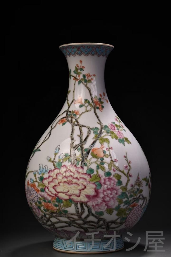 中国古美術・珍品旧蔵・七宝彩磁器の碗セット・茶碗・純手描き・箱付・置物・文房具 中国古美術・珍品旧蔵・七宝彩と粉彩磁器の碗・純手描き・
