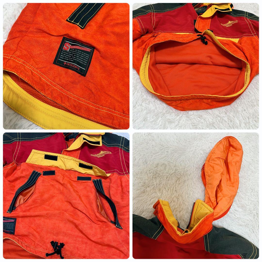 90s 平成レトロ DESCENTE スキーウェア上下 L オレンジ スノボ 90s 平成レトロ DESCENTE スキーウェア上下 L オレンジ スノボ