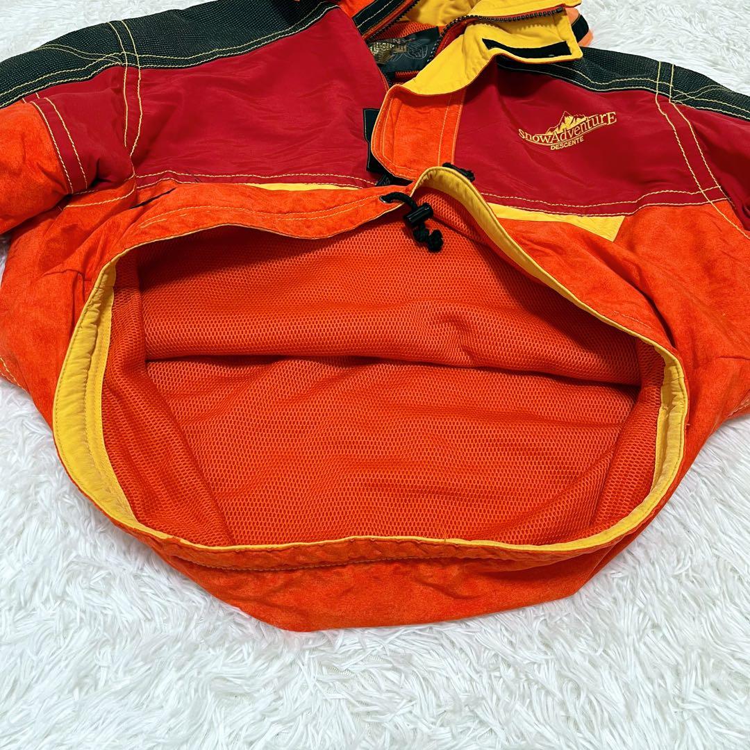 90s 平成レトロ DESCENTE スキーウェア上下 L オレンジ スノボ 90s 平成レトロ DESCENTE スキーウェア上下 L オレンジ スノボ