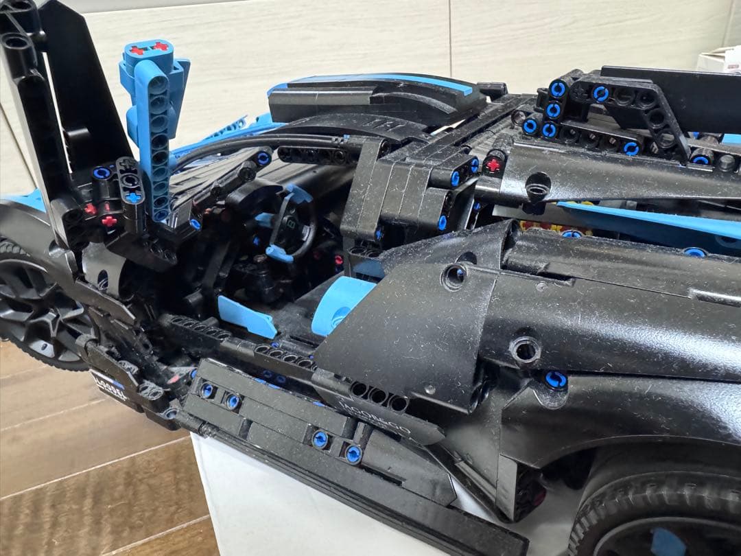 大型レゴブロック互換テクニック　ブガッティブリード塗装組み立て品