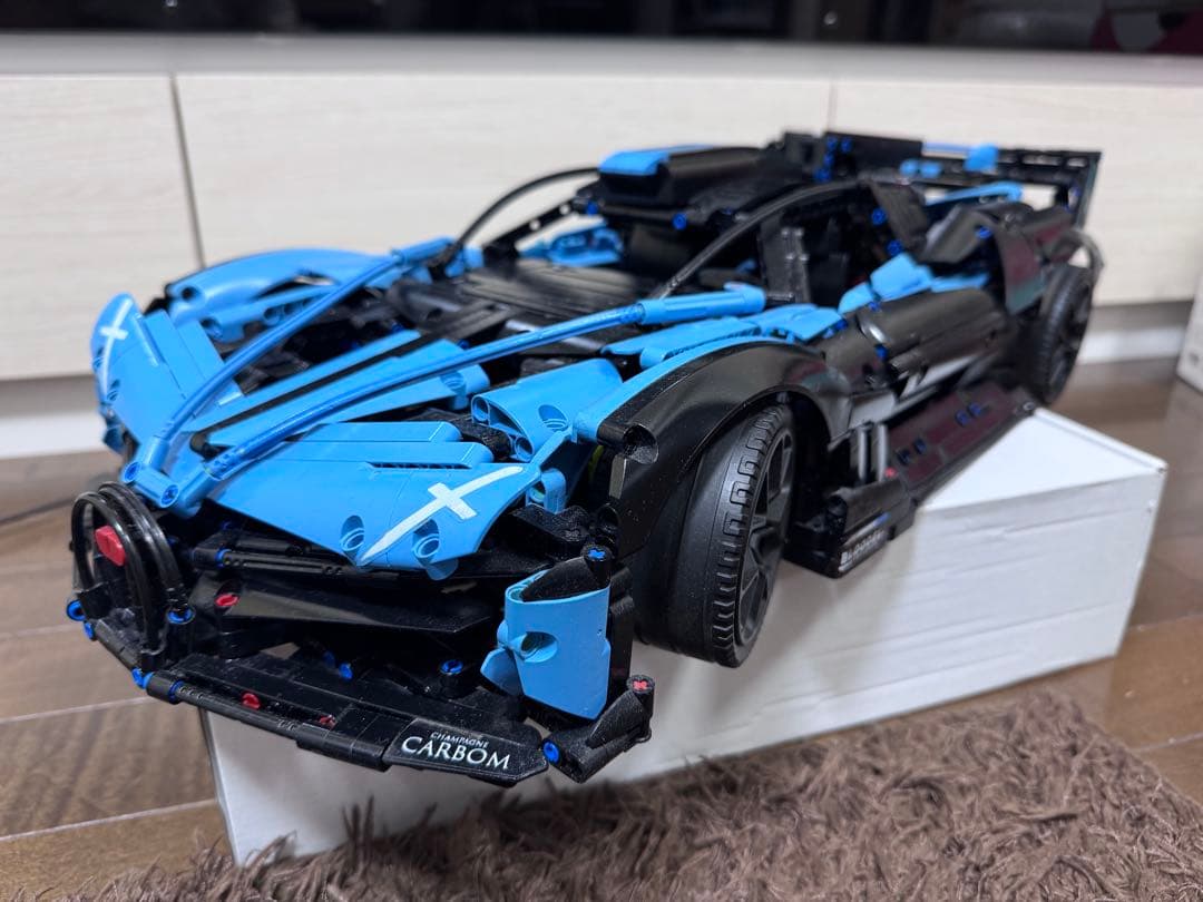 大型レゴブロック互換テクニック　ブガッティブリード塗装組み立て品