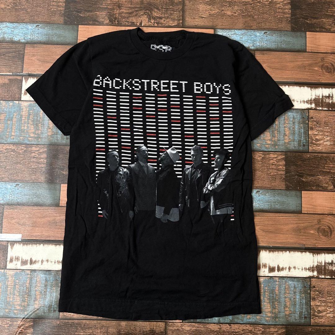 古着 90s バックストリートボーイズ 半袖 シャツ ブラック 黒 バンド ② メンズ 古着 バックストリート・ボーイズ バンド メンズ 半袖t