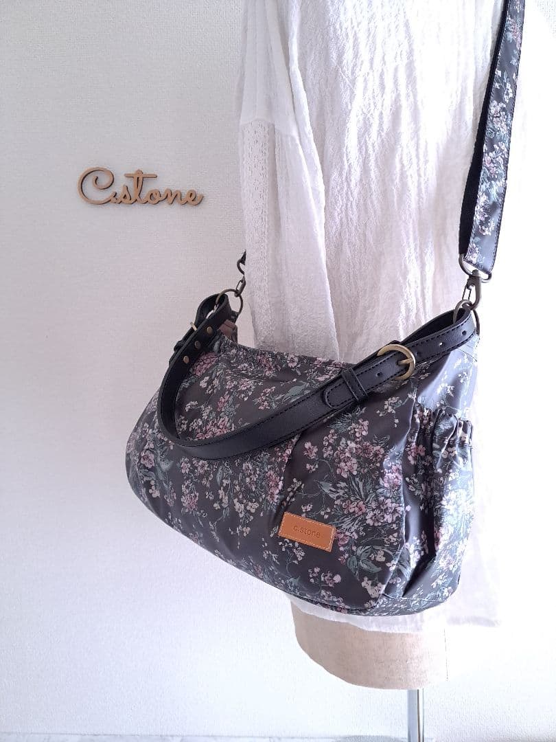 リバティ　セリーヌ　スチールピンク　横長ショルダーバッグ　持ち手別売り