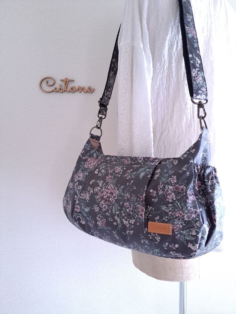 リバティ　セリーヌ　スチールピンク　横長ショルダーバッグ　持ち手別売り