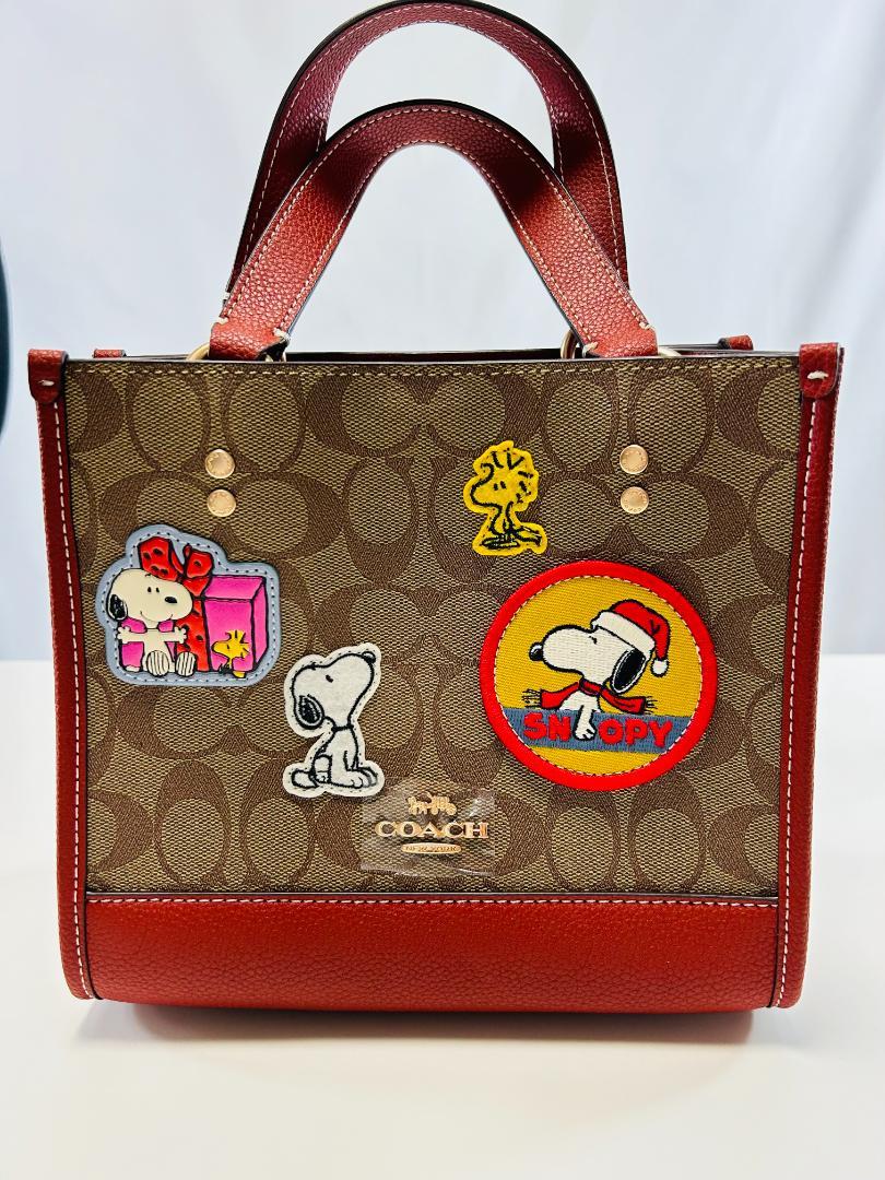 COACH ピーナッツ コラボ スヌーピー パッチ トートバッグ 並行