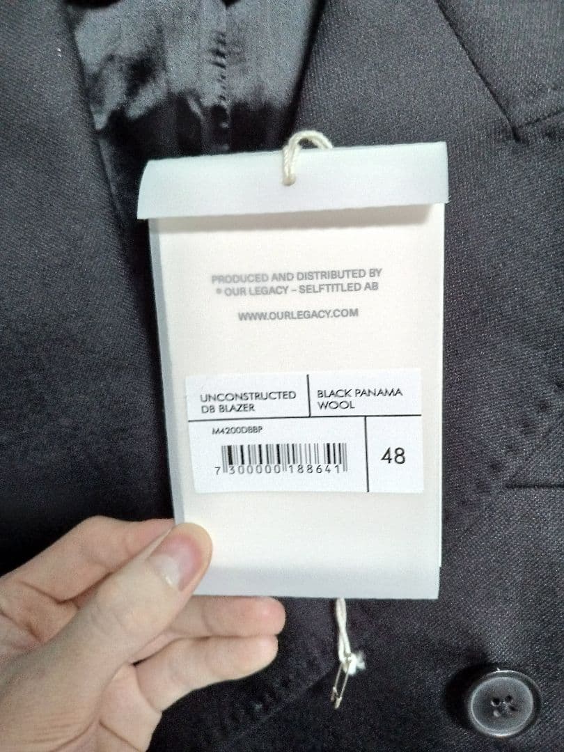 OUR LEGACY UNCONSTRUCTED DB BLAZER ジャケット OUR LEGACY UNCONSTRUCTED DB BLAZER ジャケット