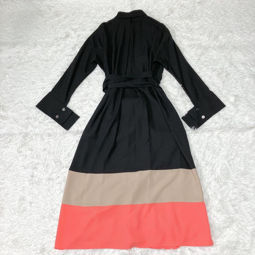 ほぼ未使用✨アドーア　ブライトカラーTEX ワンピース シャツワンピース