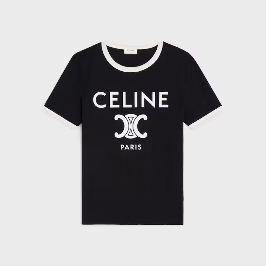 セリーヌ トリオンフ ロゴTシャツL CELINE