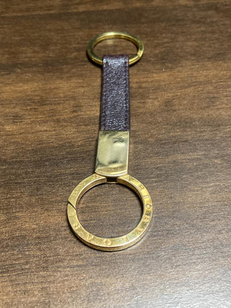 BVLGARI ブルガリ ビーゼロワン キーリング ボルドー レザー