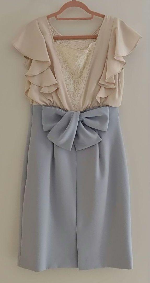 【美品】Apuweiser Luxeビジュー付ワンピース