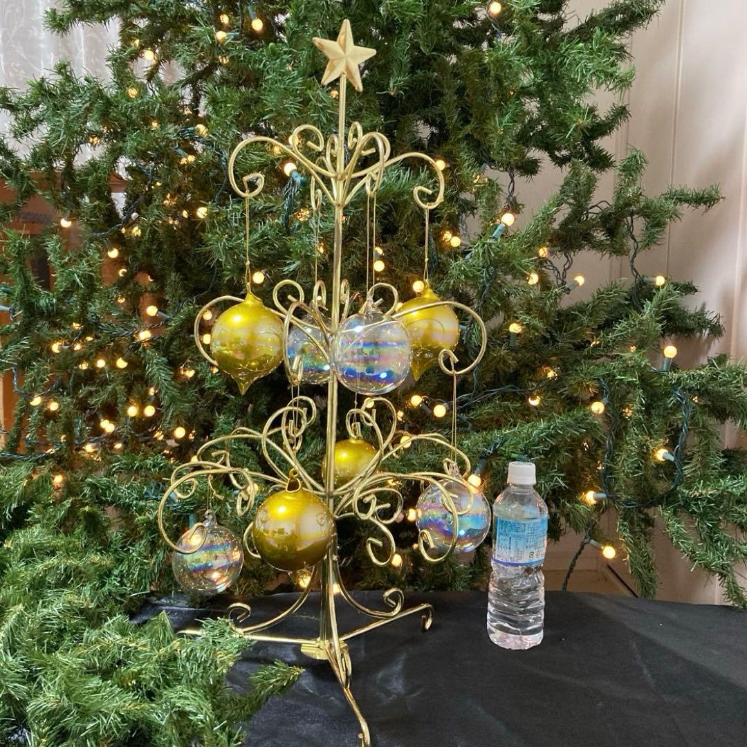 吹きガラスボールと吊り下げスタンドのセット品目立った傷や汚れなし