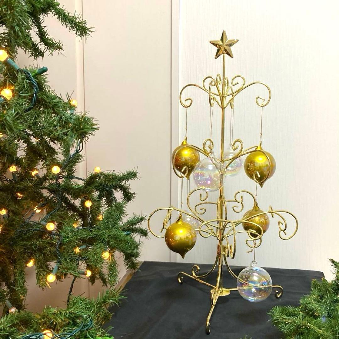 吹きガラスボールと吊り下げスタンドのセット品目立った傷や汚れなし