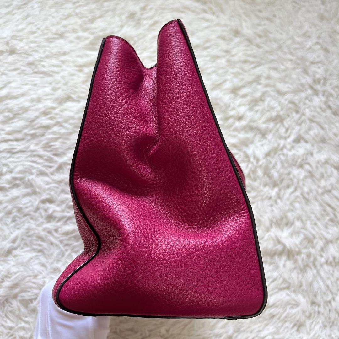 美品　MICHAEL KORS ピンク レザー ハンドバッグ セール】SHEILA フォー サフィアーノ レザー センタージップ