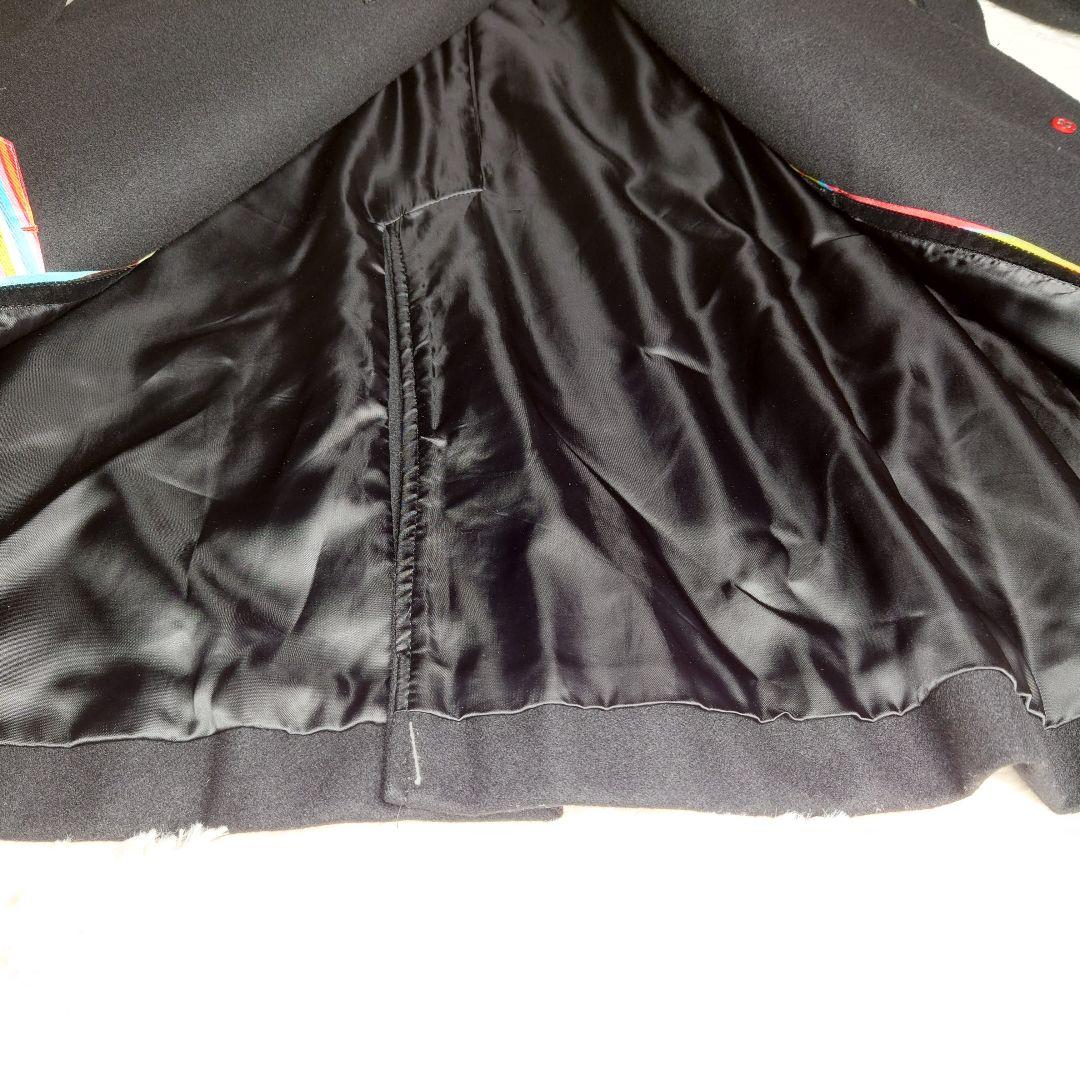 【美品】Paul Smith ポールスミス ロングコート マルチカラーボタン 黒